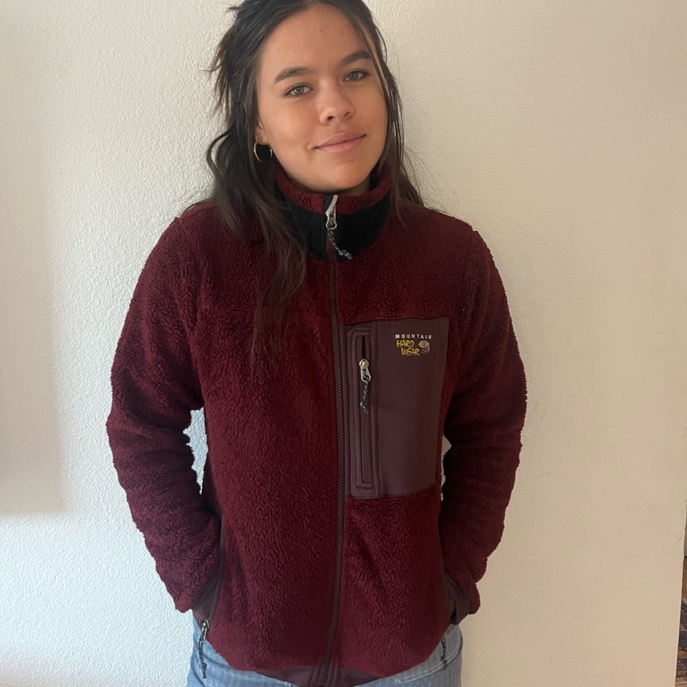 Mountain Hardwear Maroon Fleece Jacket